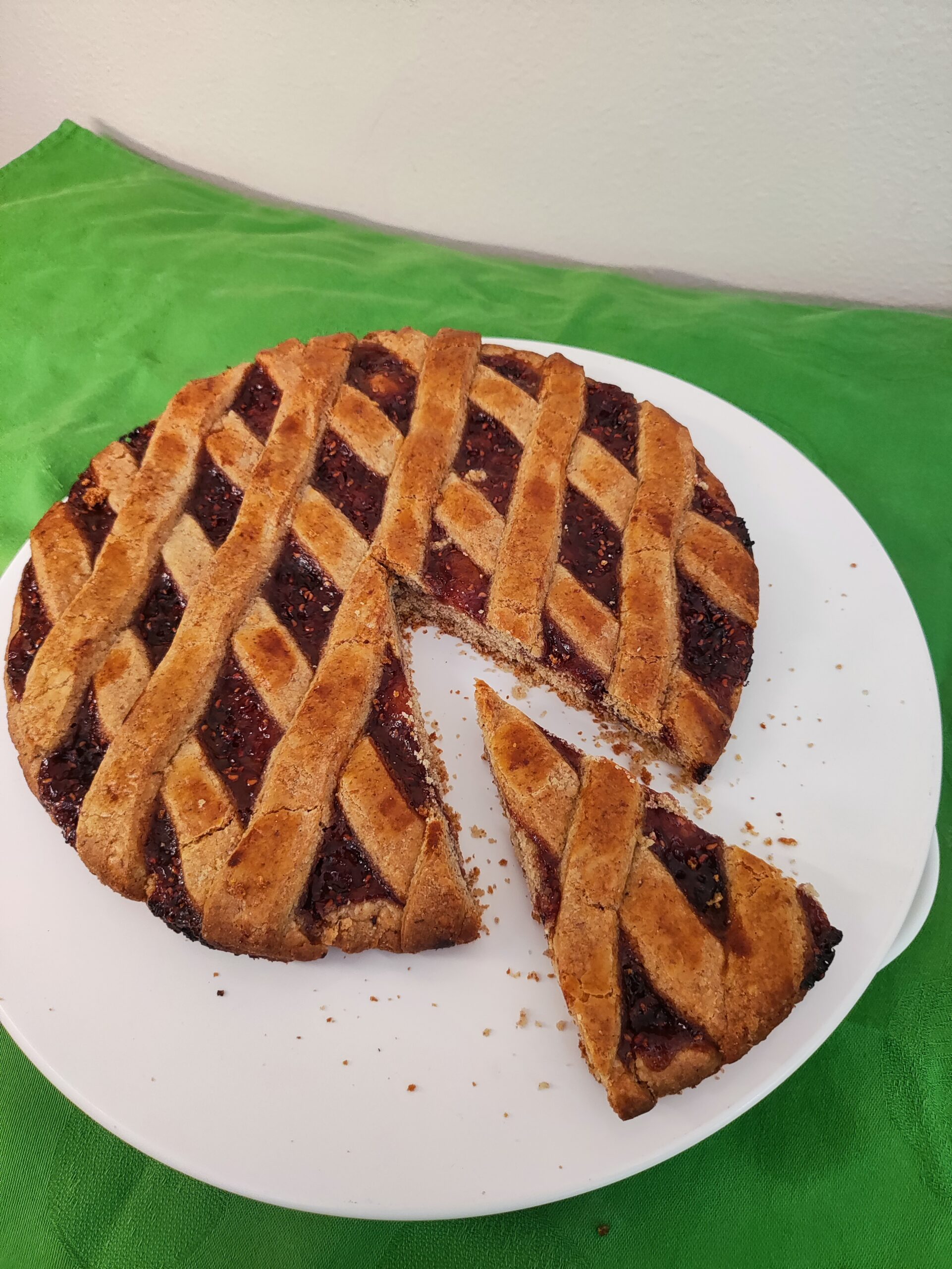 Linzertorte de frambuesa
