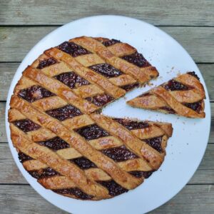 Linzertorte de frambuesa